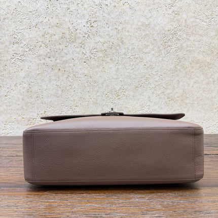 CHANEL 26S SHOULDER BAG 40 IN TAUPE LAMBSKIN GRAINED