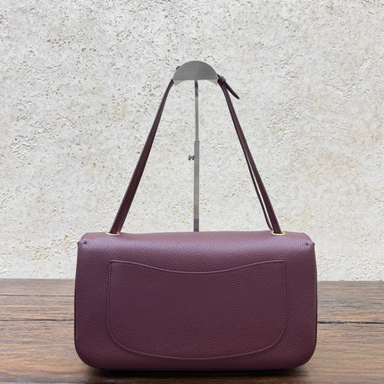 CHANEL 26S SHOULDER BAG 33 IN BURGUNDY LAMBSKIN GRAINED