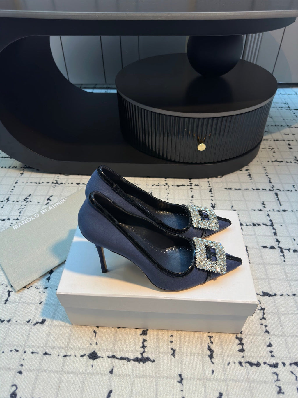 HANGISI 100 MM IN AEGEAN BLUE SUEDE