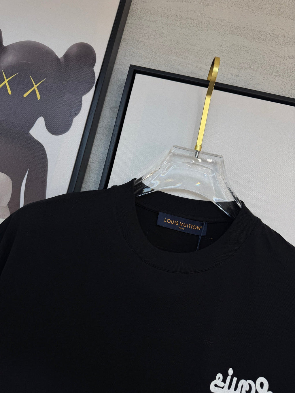 LV T-SHIRT IN BLACK COTTON FABRIC 238921