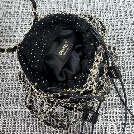 CHANEL 26S PARIS-CHENONCEAU  PRE-FALL MESH BAG 24 IN MESH GOLD HARDWARE