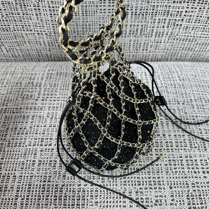 CHANEL 26S PARIS-CHENONCEAU  PRE-FALL MESH BAG 24 IN MESH GOLD HARDWARE