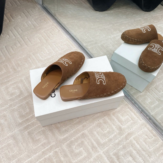 MARLOU MULE IN PEANUT BROWN SUEDE