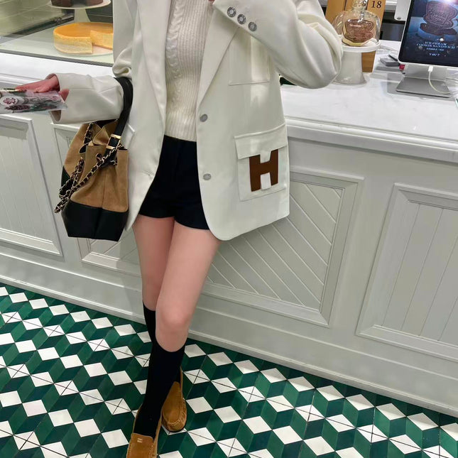 HERMES 25S LAPEL BLAZER 390