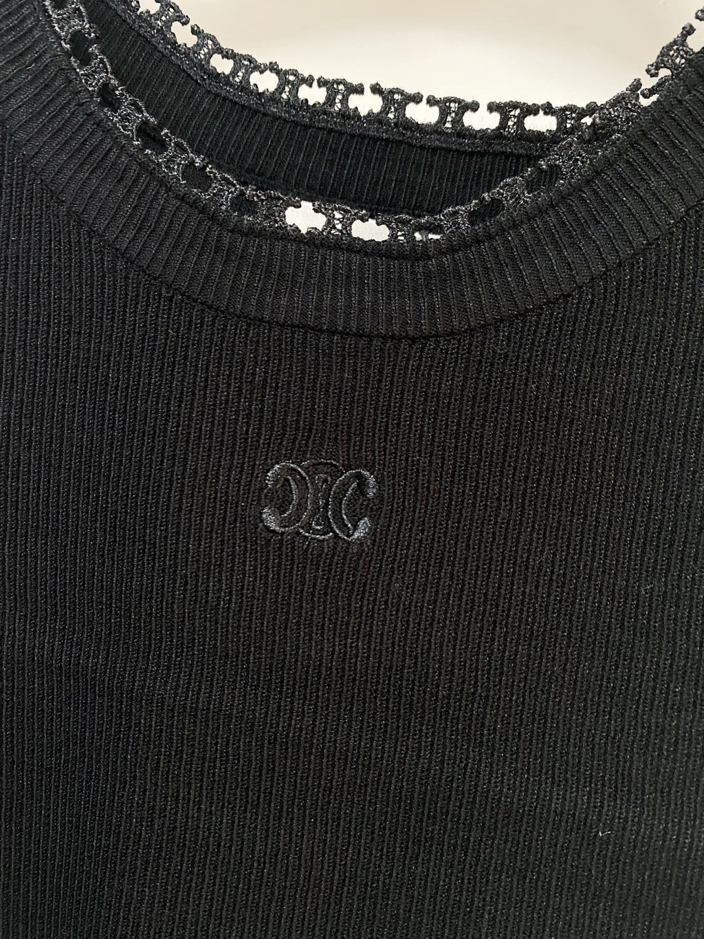 CELINE 26S LOGO RIBBED TANK TOP 194