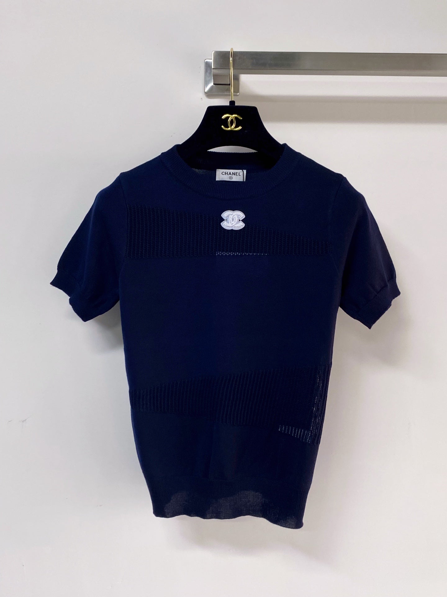 CHANEL 26S SHORT-SLEEVE KNIT TOP STYLE 1087