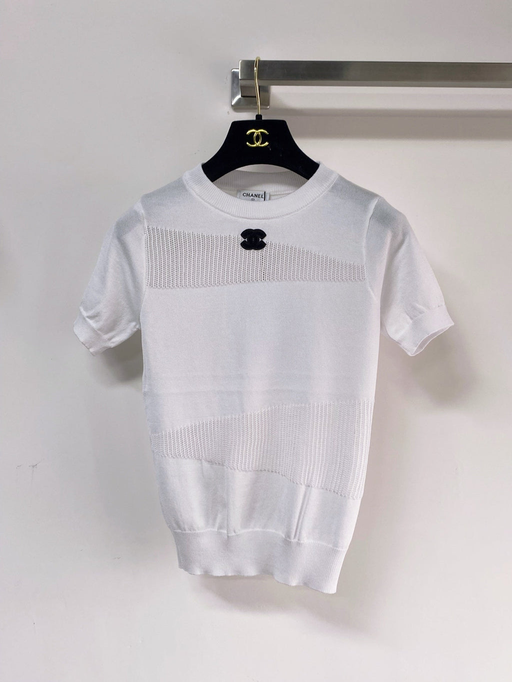 CHANEL 26S SHORT-SLEEVE KNIT TOP STYLE 1086