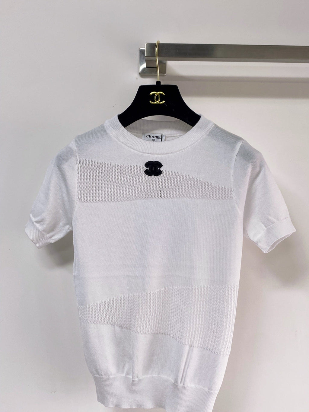 CHANEL 26S SHORT-SLEEVE KNIT TOP STYLE 1086