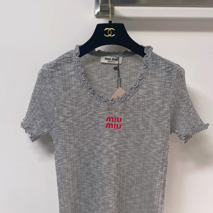 MIUMIU 26S SHORT-SLEEVED SWEATER STYLE 1136