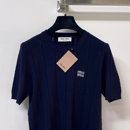 MIUMIU 26S SHORT-SLEEVED SWEATER STYLE 1121