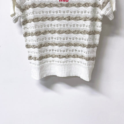 MIUMIU 26S SHORT-SLEEVED SWEATER STYLE 1045