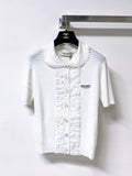 MIUMIU 26S SHORT-SLEEVED KNIT POLO SHIRT STYLE 1052