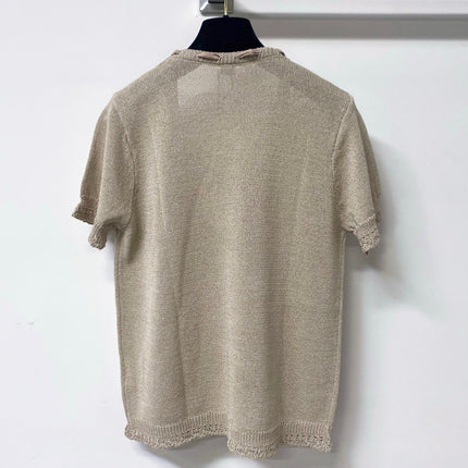 LOEWE 26S SHORT SLEEVE KNIT TOP 498