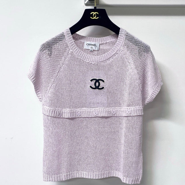 CHANEL 26S SHORT-SLEEVED KNIT SHIRT STYLE 1180