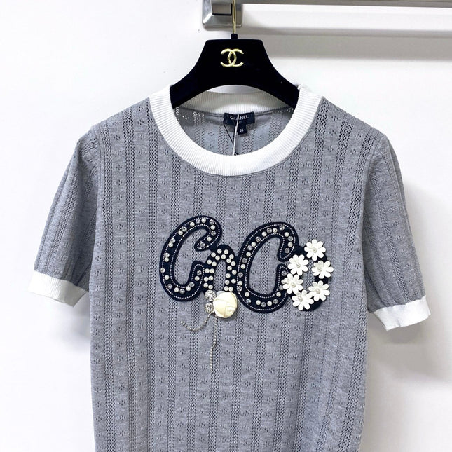 CHANEL 26S SHORT-SLEEVE KNIT TOP STYLE 1171