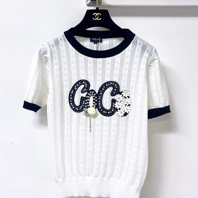 CHANEL 26S SHORT-SLEEVE KNIT TOP STYLE 1170