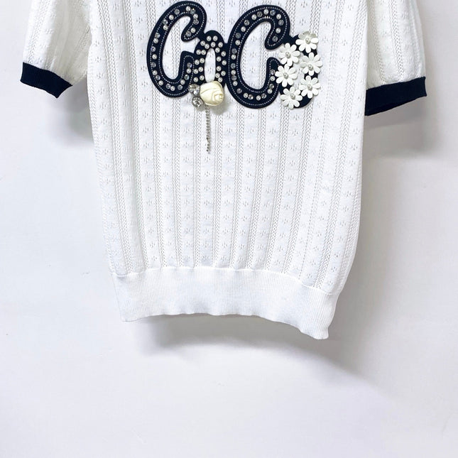 CHANEL 26S SHORT-SLEEVE KNIT TOP STYLE 1170