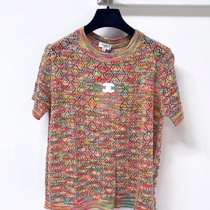 CHANEL 26S SHORT-SLEEVE KNIT TOP STYLE 1172
