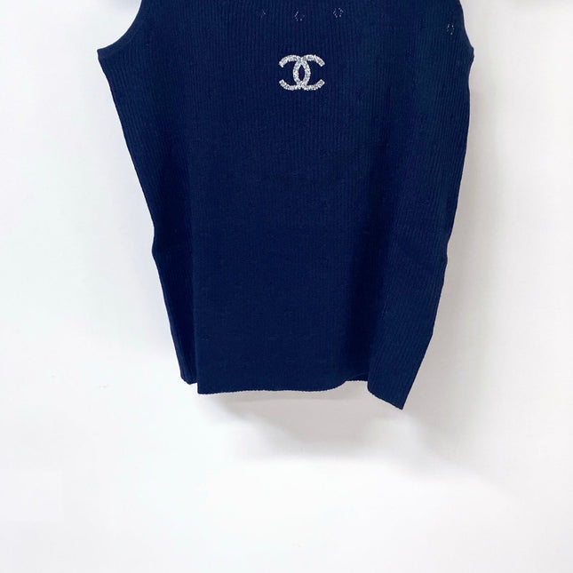 CHANEL 26S KNITTED SLEEVELESS TOP STYLE 1175