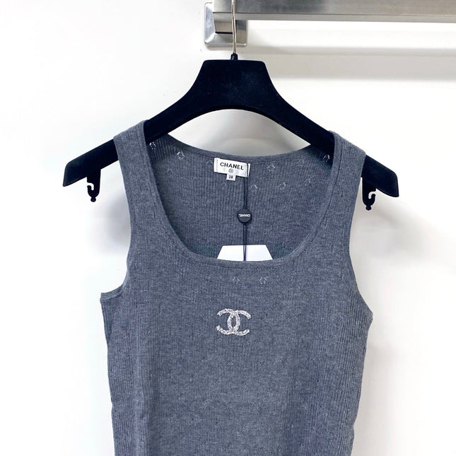 CHANEL 26S KNITTED SLEEVELESS TOP STYLE 1174
