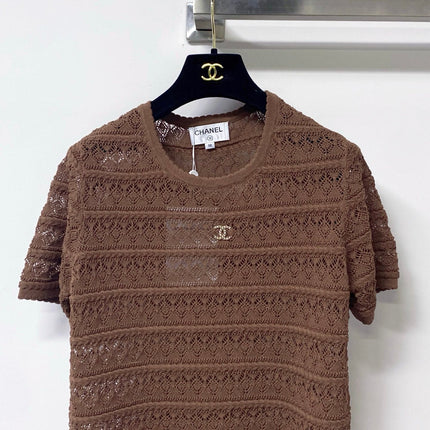 CHANEL 26S SLEEVELESS POLO KNIT TOP STYLE 1139