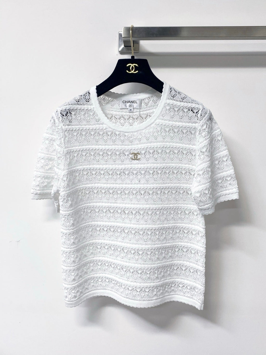 CHANEL 26S SLEEVELESS POLO KNIT TOP STYLE 1138