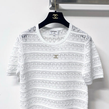 CHANEL 26S SLEEVELESS POLO KNIT TOP STYLE 1138