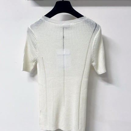 CHANEL 26S SHORT-SLEEVE KNIT TOP 1304
