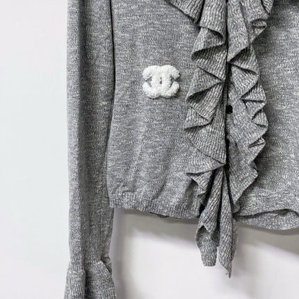CHANEL 26S RUFFLE KNIT CARDIGAN 1309