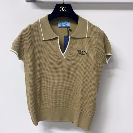 PRADA 26S SHORT-SLEEVE KNIT TOP STYLE 947