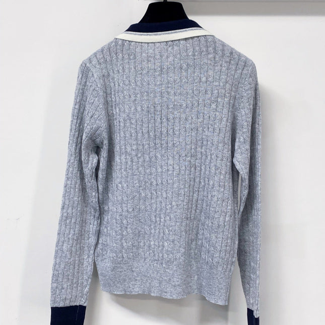 YSL 26S POLO COLLAR KNIT SWEATER 454