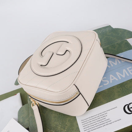 GUCCI 26S TOP HANDLE BAG 17 IN WHITE CALFSKIN