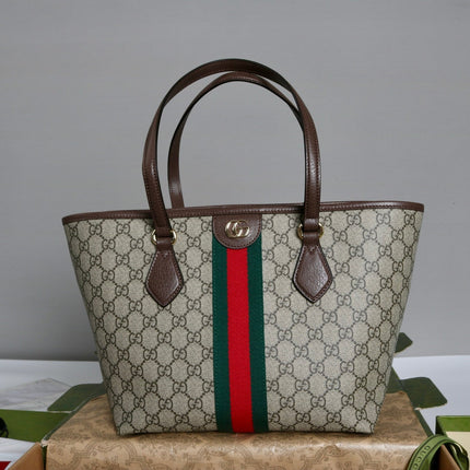 GUCCI 26S TOTE BAG 25 IN BEIGE CANVAS
