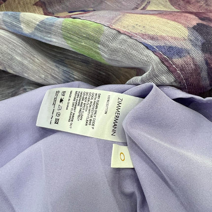 ZIMMERMANN LONG HERRINGBONE DRESS IN PLUM PURPLE 269379