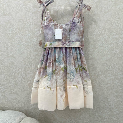 ZIMMERMANN SHORT DOPAMINE HERRINGBONE DRESS 269370