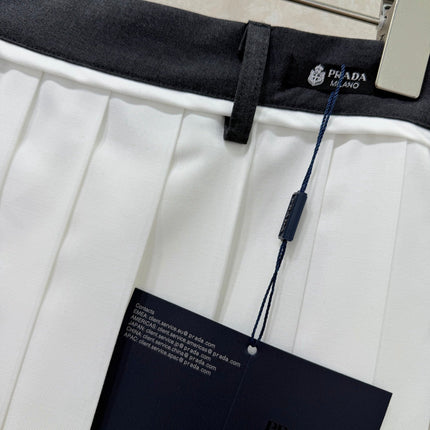 PRADA 26S HIGH WAISTED PLEATED MIDI SKIRT 770