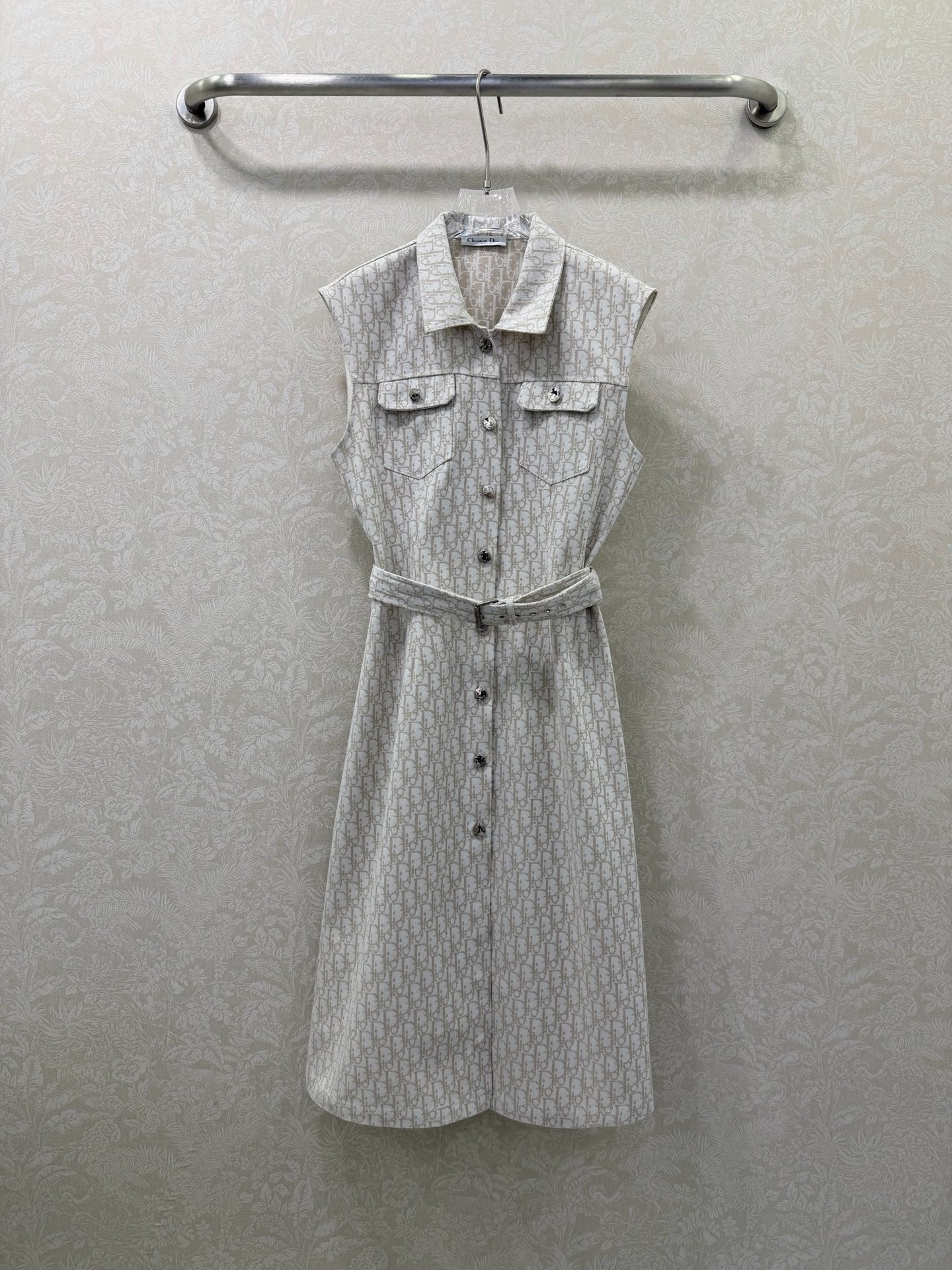 DIOR 26S SLEEVELESS MONOGRAM PRINT DRESS 1219