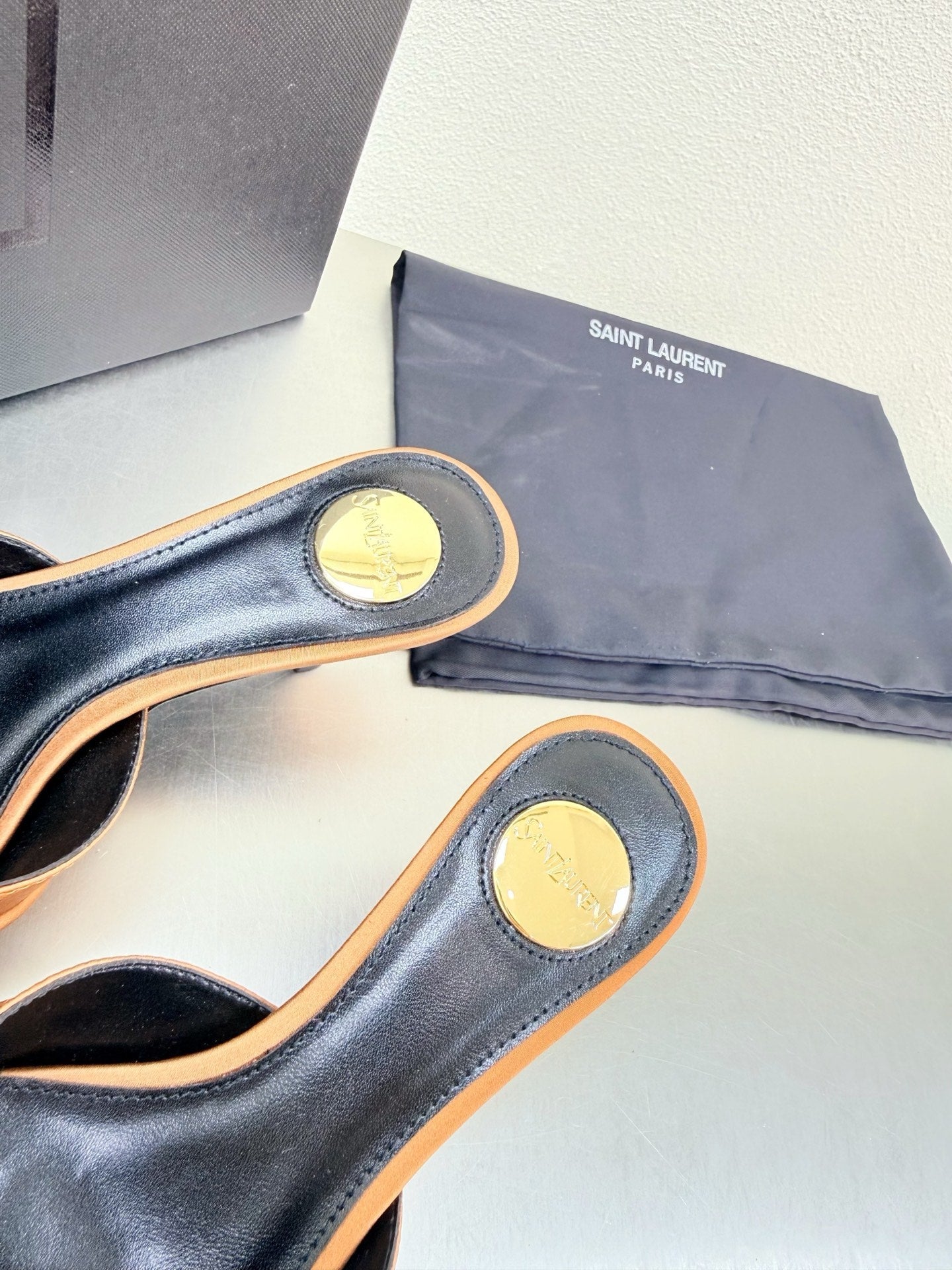 YSL 26S HIGH HEEL SANDALS 65 MM IN ORANGE FABRIC