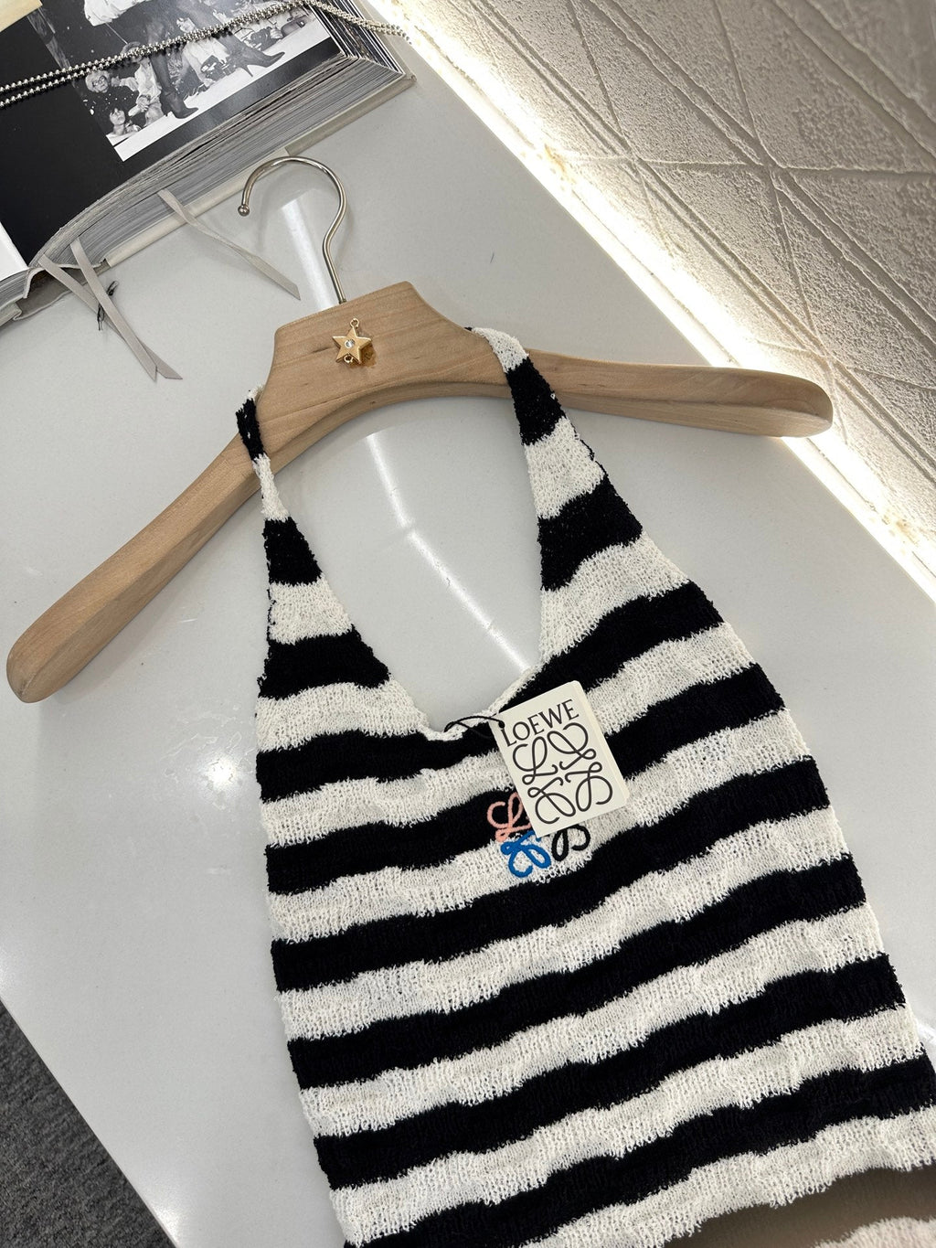 LW 25S HALTER NECK KNIT TOP 265542