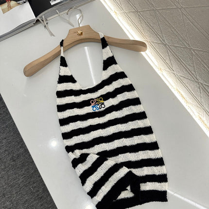 LW 25S HALTER NECK KNIT TOP 265542