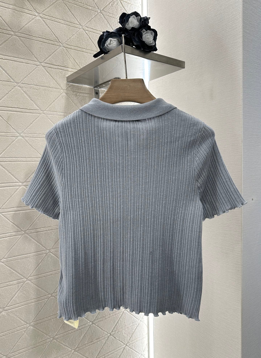 FENDI KNIT SWEATER WITH SHORT LACE SLEEVES 272911