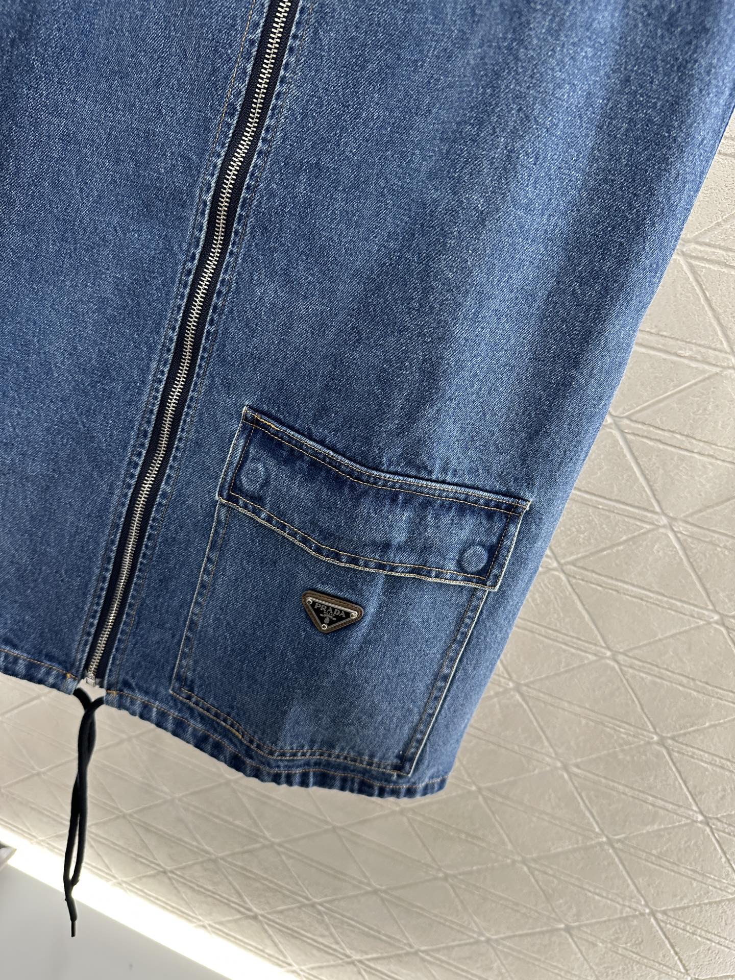 PRADA DENIM POCKET BLAZER DRESS 276614
