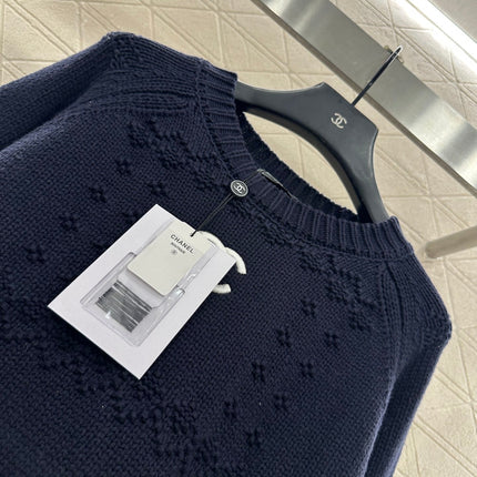 CHANEL 25S EMBROIDERED CROCHET SWEATER 348