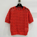 BRUNELLO 25S SHORT-SLEEVE KNIT SWEATER 267484