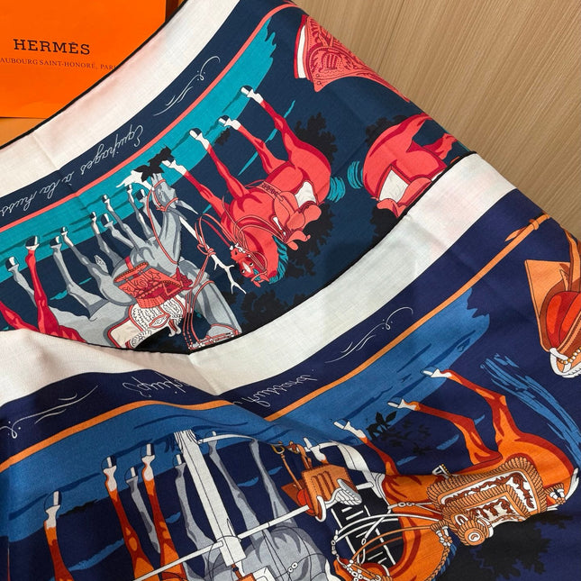 HERMES 26S SCARF 140 IN CASHMERE AND SILK 305964