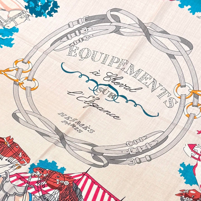 HERMES 26S SCARF 140 IN CASHMERE AND SILK 305965