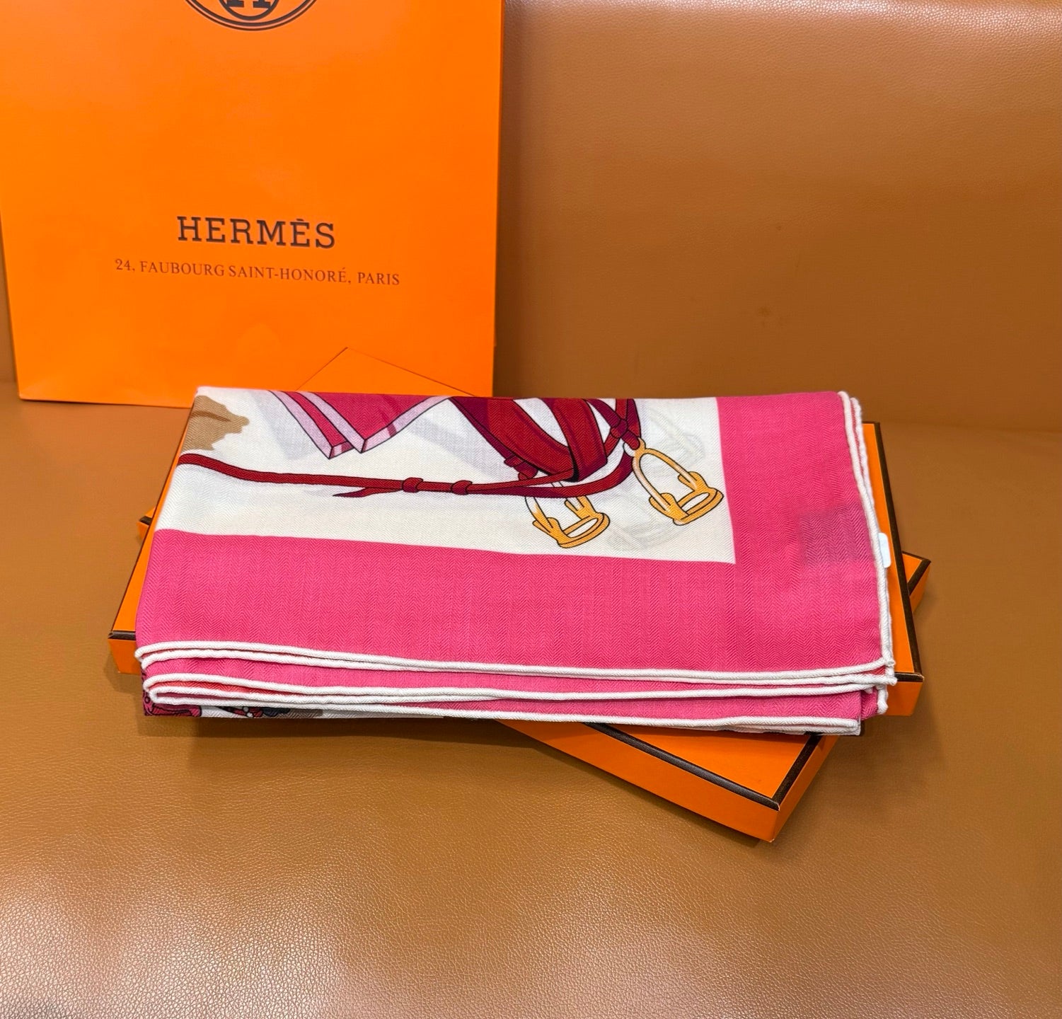 HERMES 26S SCARF 140 IN CASHMERE AND SILK 305966