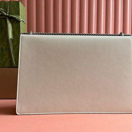 DIONYSUS LAGRE SHOULDER BAG 42 IN OFF WHITE GLOSSY LAMBSKIN