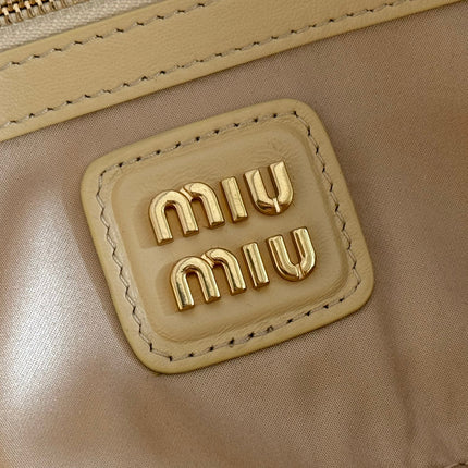 ARCADIE MATELASSÉ BAG 27 BEIGE IN CALFSKIN GOLD HARDWARE