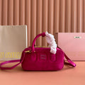 MIUMIU 26S ARCADIE BAG 22 IN DARK PPINK SUEDE